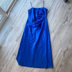 J.R. NITES by Caliendo women dress evening gown 22548 straight neckline blue